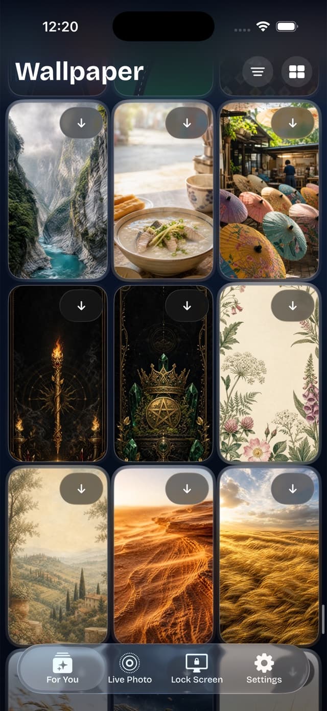 2Live feed — canyons, florals and golden fields