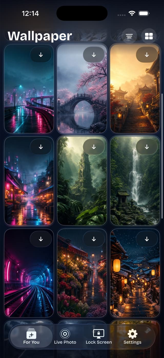2Live feed — cyberpunk city, cherry blossoms and temple wallpapers