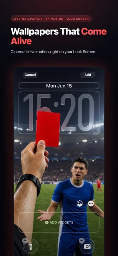 2Live App Store screenshot — Wallpapers that come alive — cinematic 4K live motion on your iPhone Lock Screen