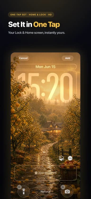 2Live App Store screenshot — Set any wallpaper to your Home and Lock Screen in one tap