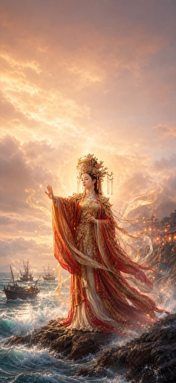 Mazu, goddess of the sea — 4K live wallpaper